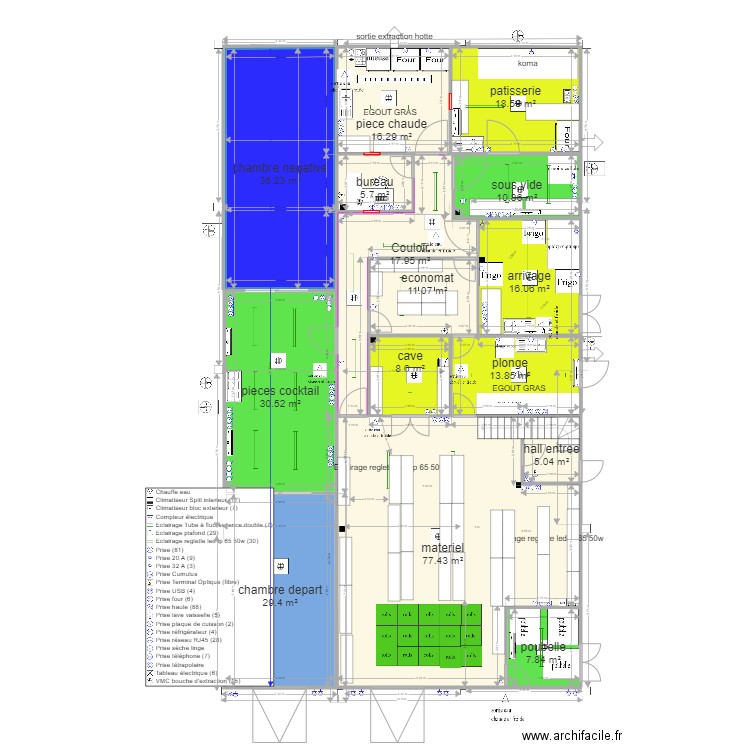 plan montussan v18. Plan de 35 pièces et 607 m2