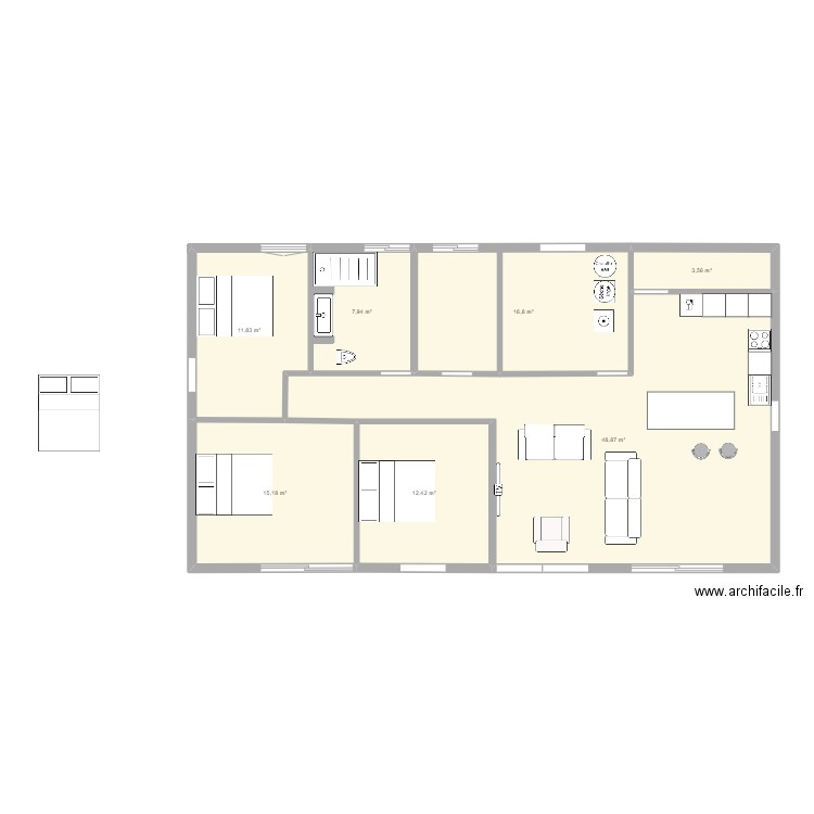 plan maison d origine. Plan de 12 pièces et 119 m2
