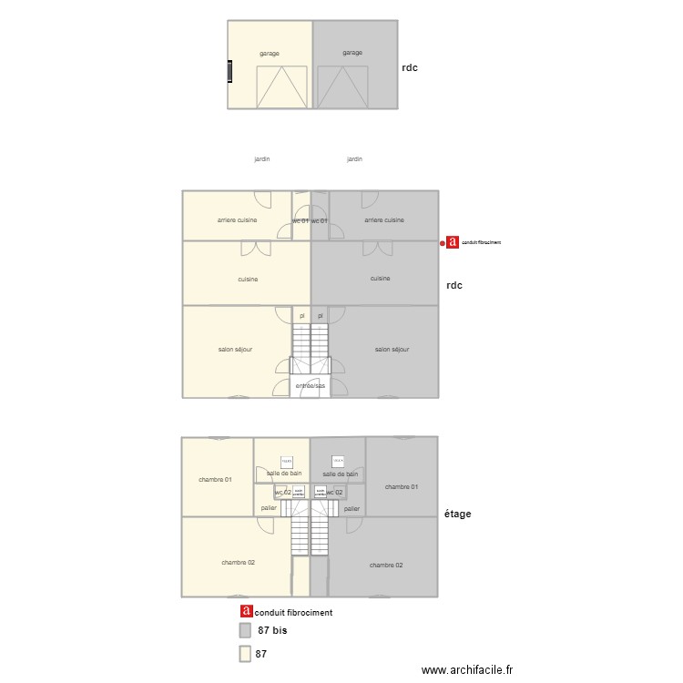 laurenceau amiante. Plan de 0 pièce et 0 m2