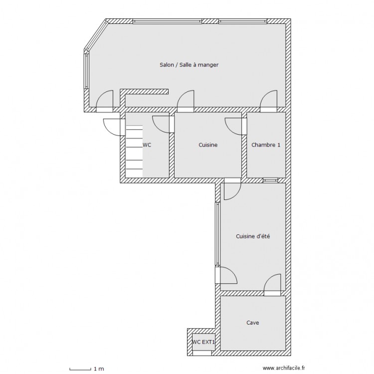 nourygat rdc. Plan de 0 pièce et 0 m2