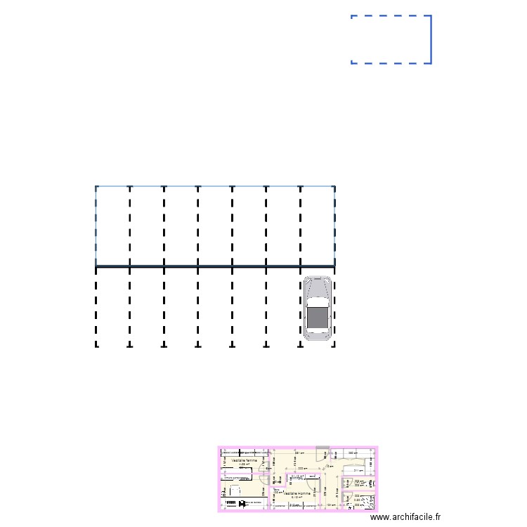 Vestiaire. Plan de 0 pièce et 0 m2