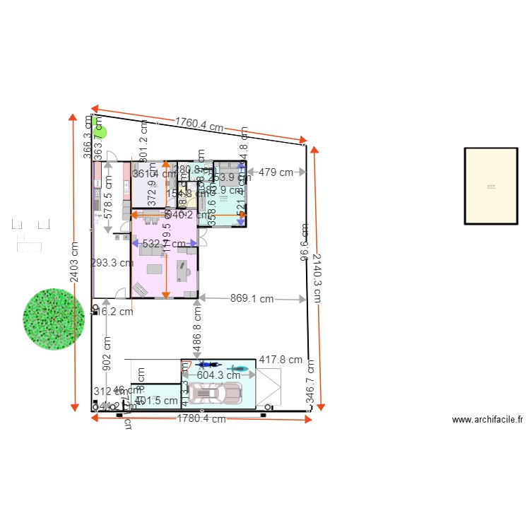 bangchang maison en L. Plan de 0 pièce et 0 m2