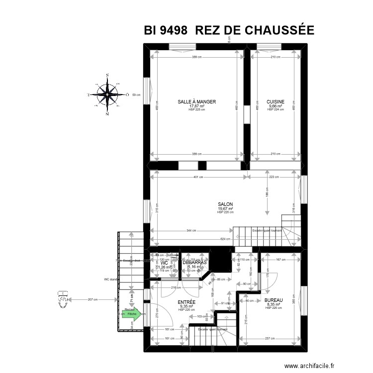 BI 9498. Plan de 0 pièce et 0 m2