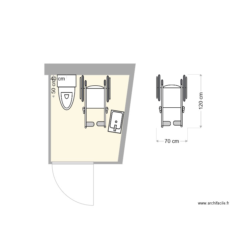 WC RDC. Plan de 0 pièce et 0 m2