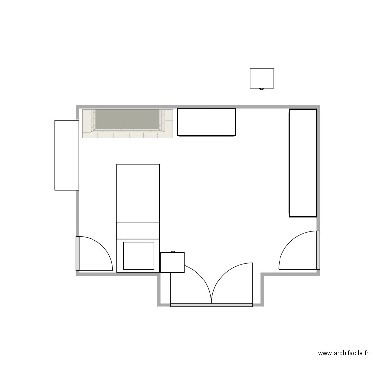 Atelier. Plan de 1 pièce et 5 m2