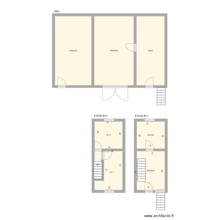 FURET. Plan de 8 pièces et 105 m2