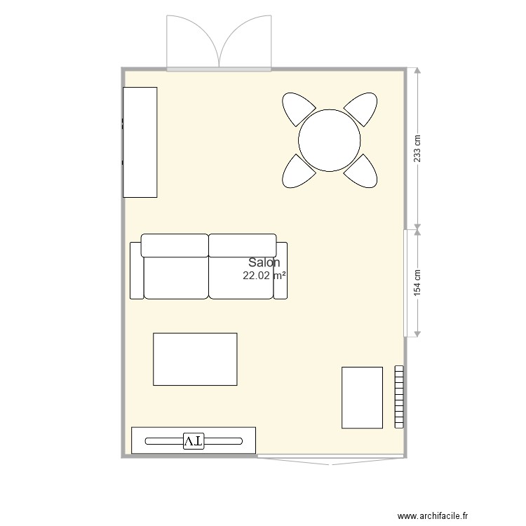 plan salon. Plan de 0 pièce et 0 m2