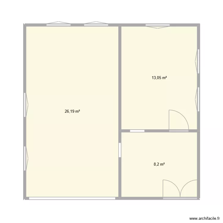 Projet Mathieu. Plan de 3 et 47 m² Projet Mathieu. Plan de 3 et 47 m²