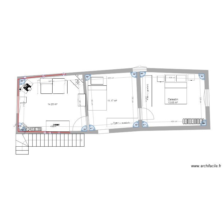 bureau. Plan de 0 pièce et 0 m2