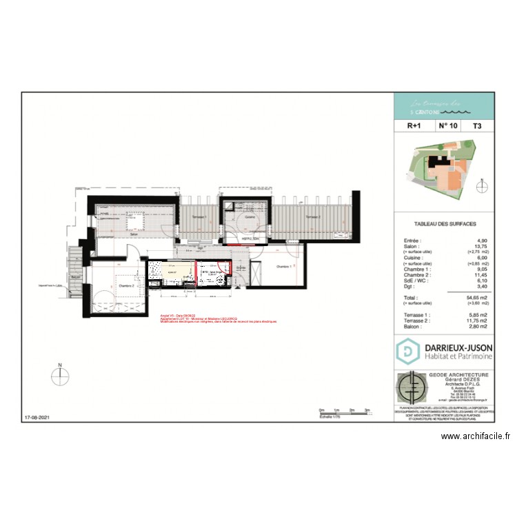 anglet V5. Plan de 2 pièces et 8 m2