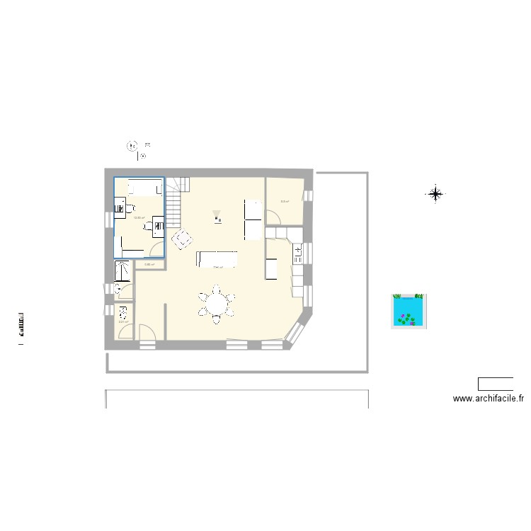 plan RDC Biot3. Plan de 0 pièce et 0 m2