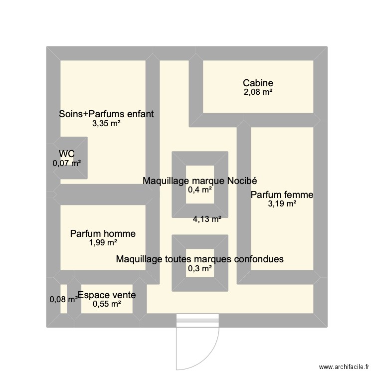 plan dossier. Plan de 10 pièces et 19 m2