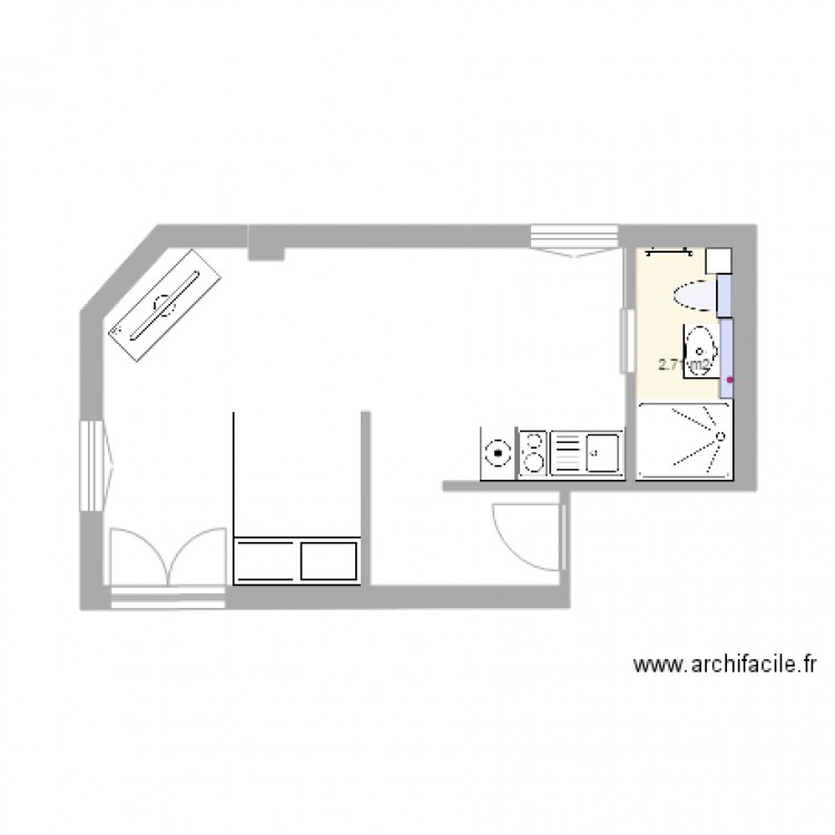 Appartement 1 après travaux. Plan de 0 pièce et 0 m2