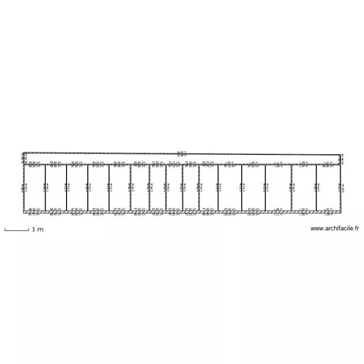 vue de face. Plan de 