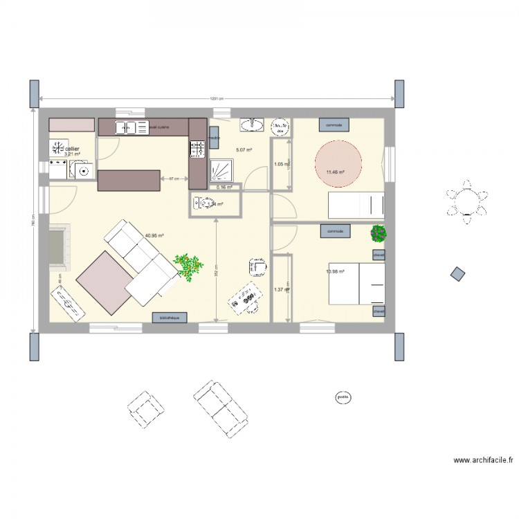 Marjorie 75 m2 int et 12x7 6 m ext 2017 01. Plan de 0 pièce et 0 m2