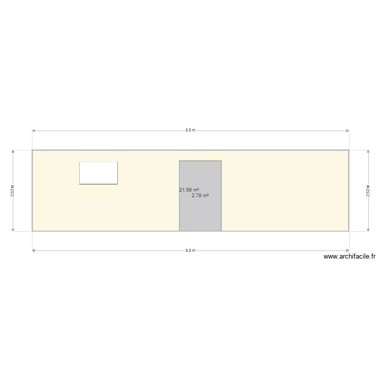 Facade Ouest. Plan de 