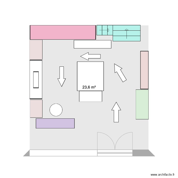 PLAN MAGASIN. Plan de 1 pièce et 24 m2