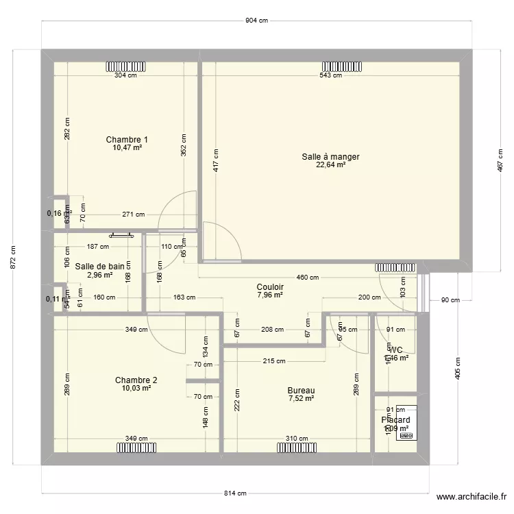 Appt RDC - Carriere. Plan de 