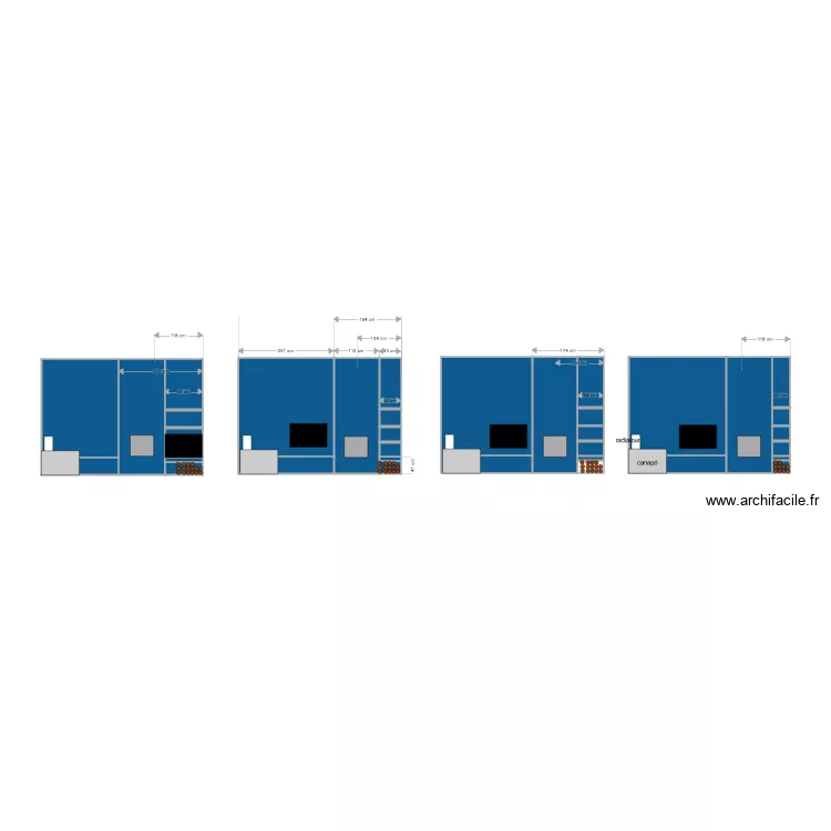 chemin&eacute;e salon. Plan de 