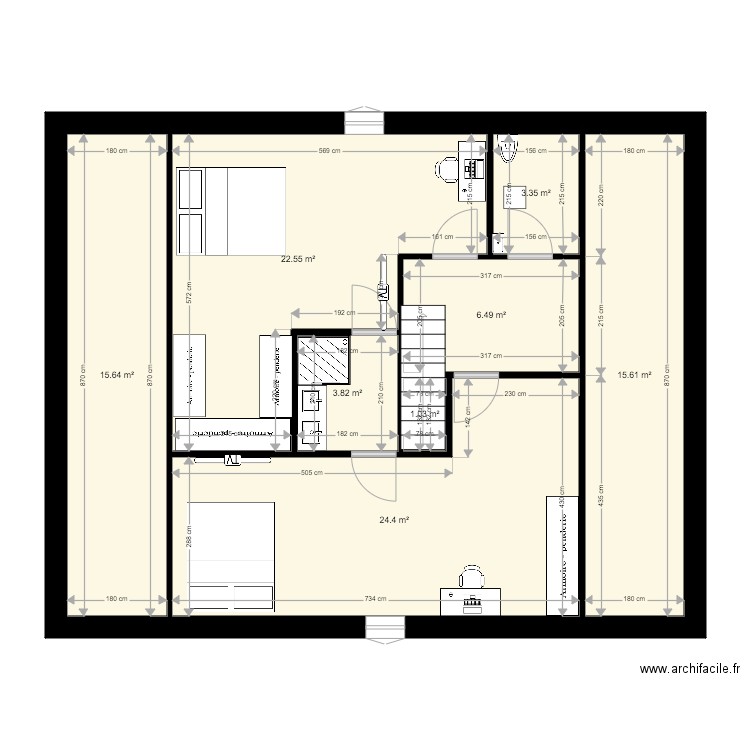 plan  etage def. Plan de 0 pièce et 0 m2