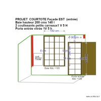 Declaration travaux façade EST droite COURTOTE baie 160 h