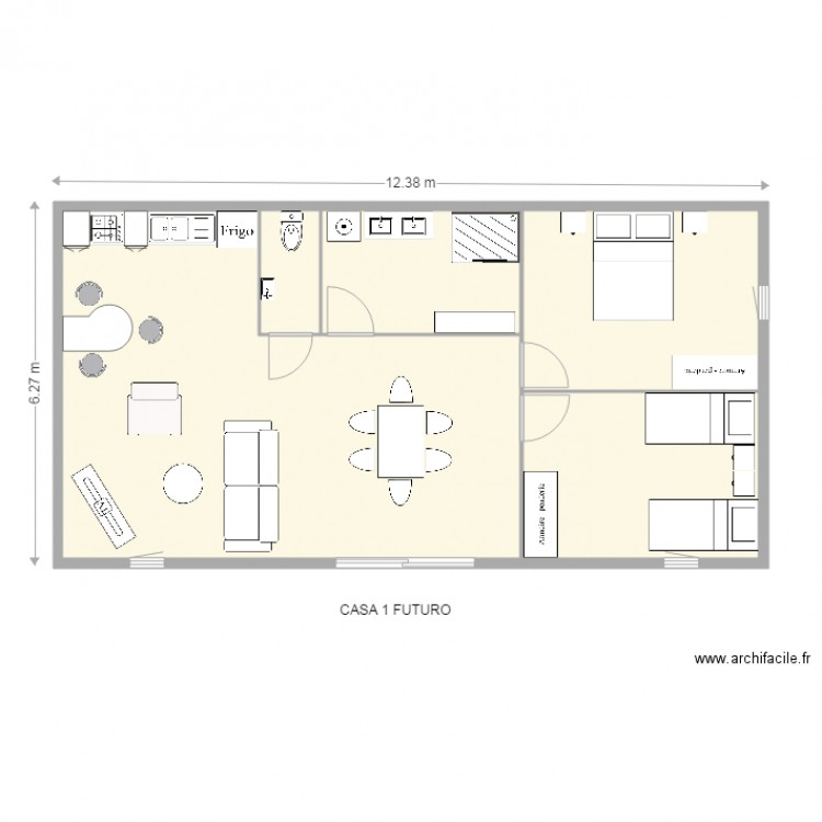 casa 1 futuro. Plan de 0 pièce et 0 m2