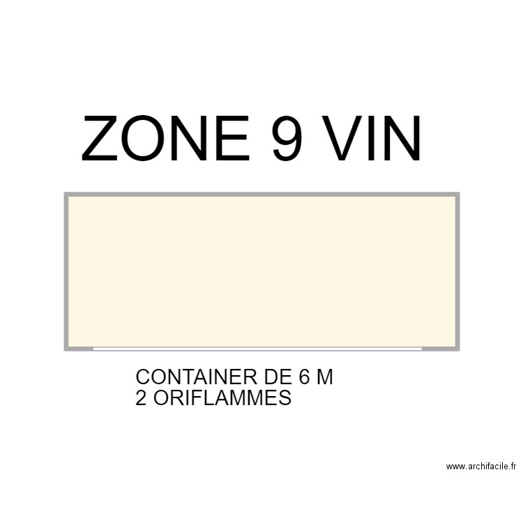 ZONE 9 VIN 2022. Plan de 1 pièce et 14 m2