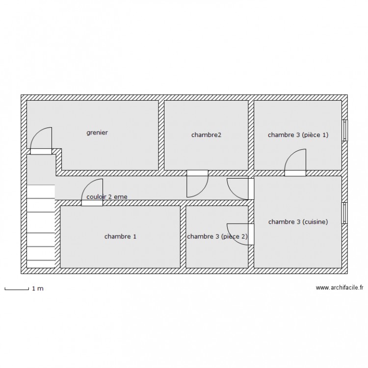 2 eme impasse baudin grenier   chambres. Plan de 0 pièce et 0 m2