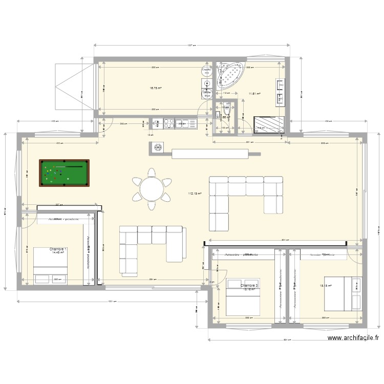 5 modules 200. Plan de 0 pièce et 0 m2