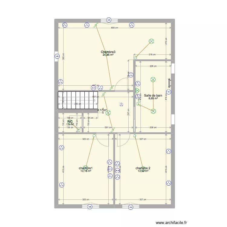PLAN ELEC MONTEIRO ETAGE . Plan de PLAN ELEC MONTEIRO ETAGE . Plan de