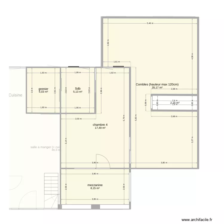 plan etage Maison PAC. Plan de 