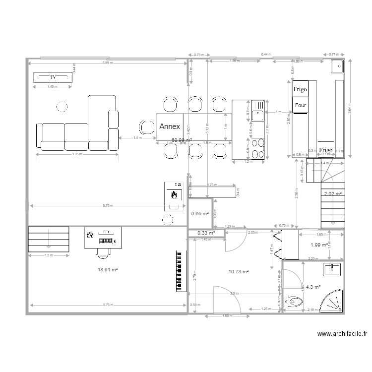 Pis 0 Cuina Menjador Jo. Plan de 8 pièces et 108 m2