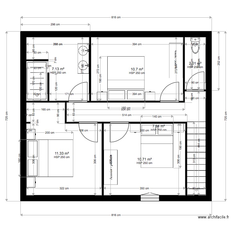 gite ouest étage. Plan de 0 pièce et 0 m2