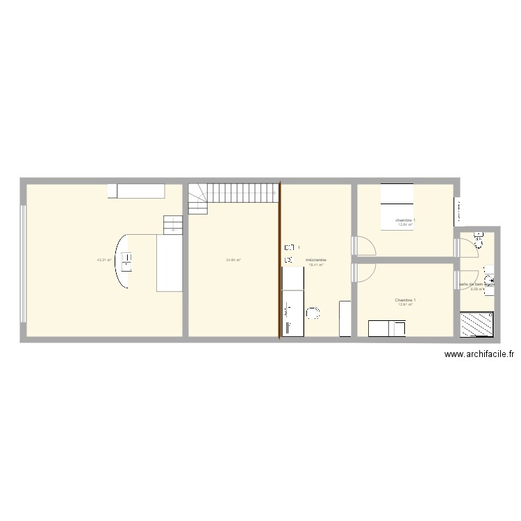 étage nouvelle maison. Plan de 0 pièce et 0 m2