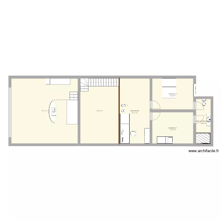 &eacute;tage nouvelle maison. Plan de 
