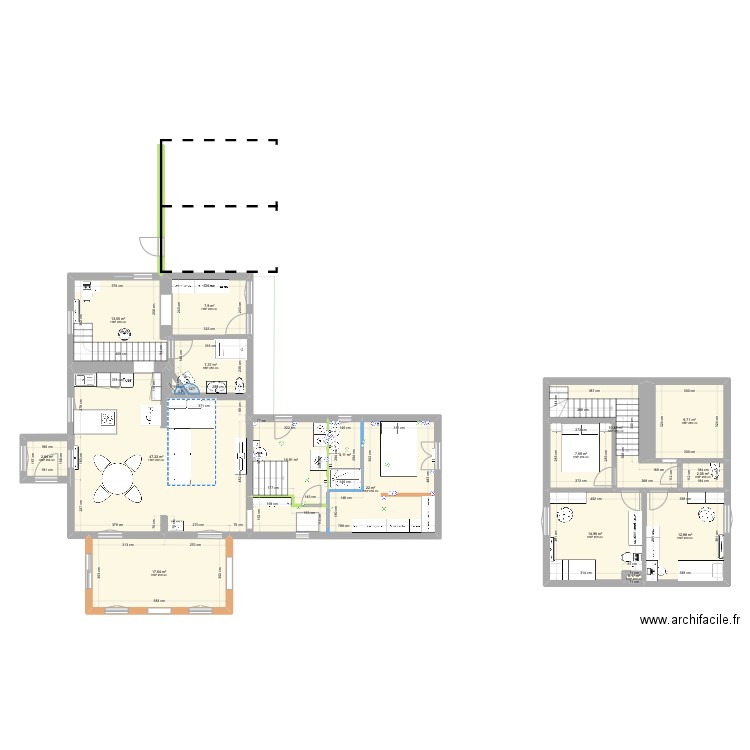 extension572024. Plan de 16 pièces et 191 m2