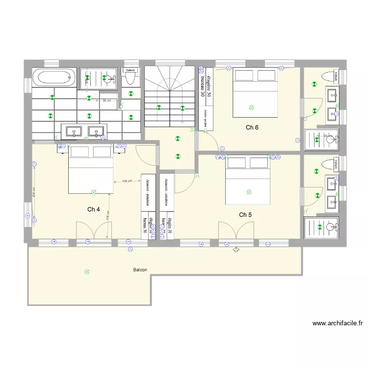 Calepinage R1. Plan de 