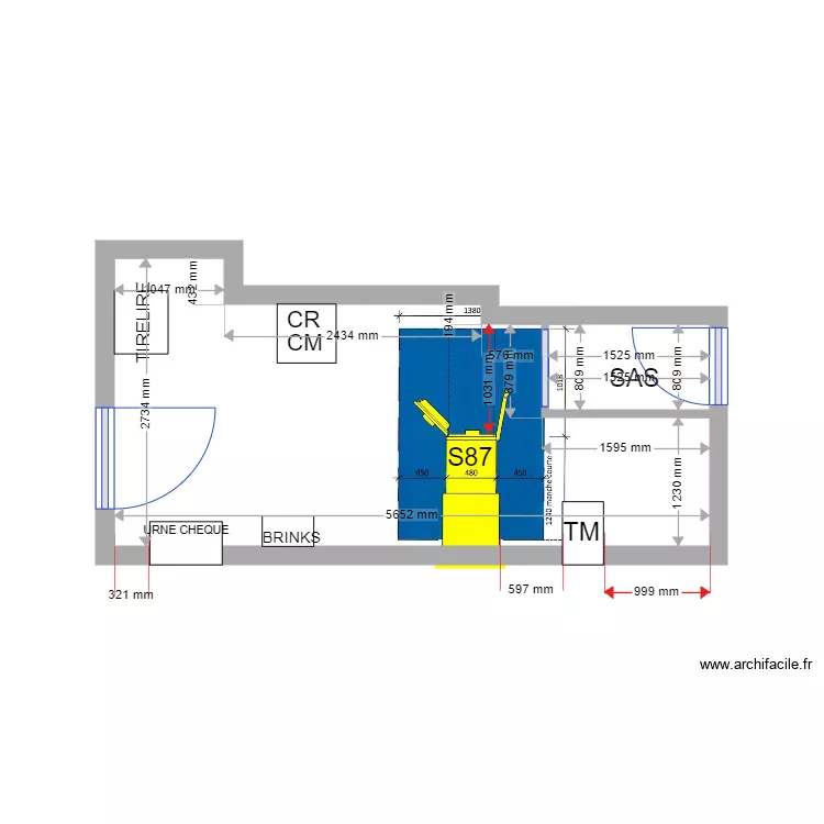 plan de masse PROJET vedene S87. Plan de 