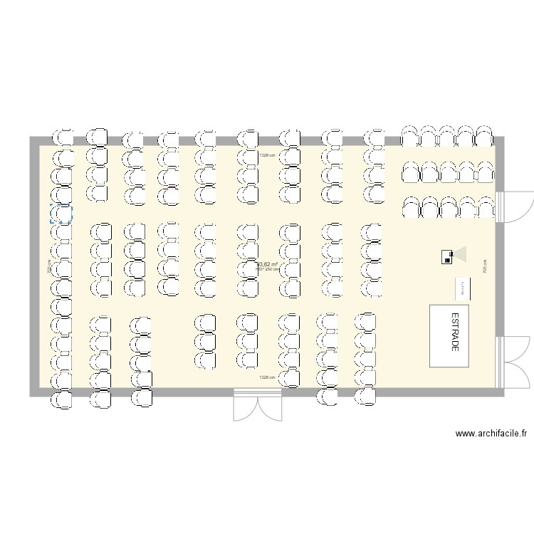 PLAN DISOSITION. Plan de 1 pièce et 94 m2