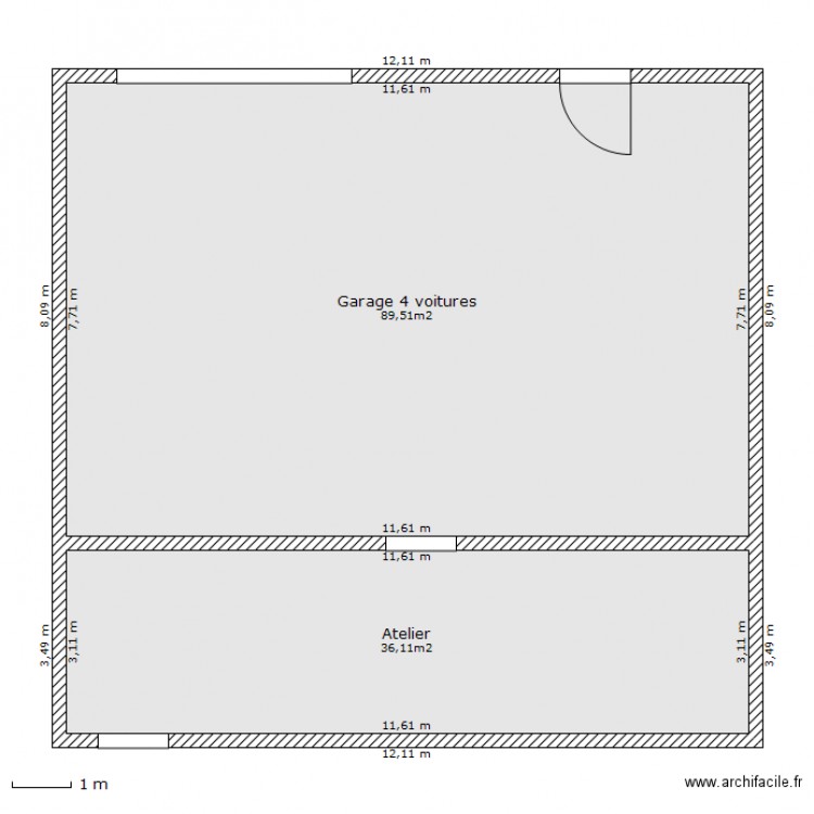 garage. Plan de 0 pièce et 0 m2