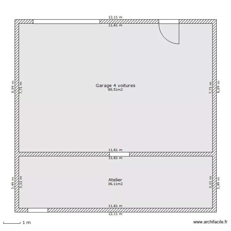 garage. Plan de 