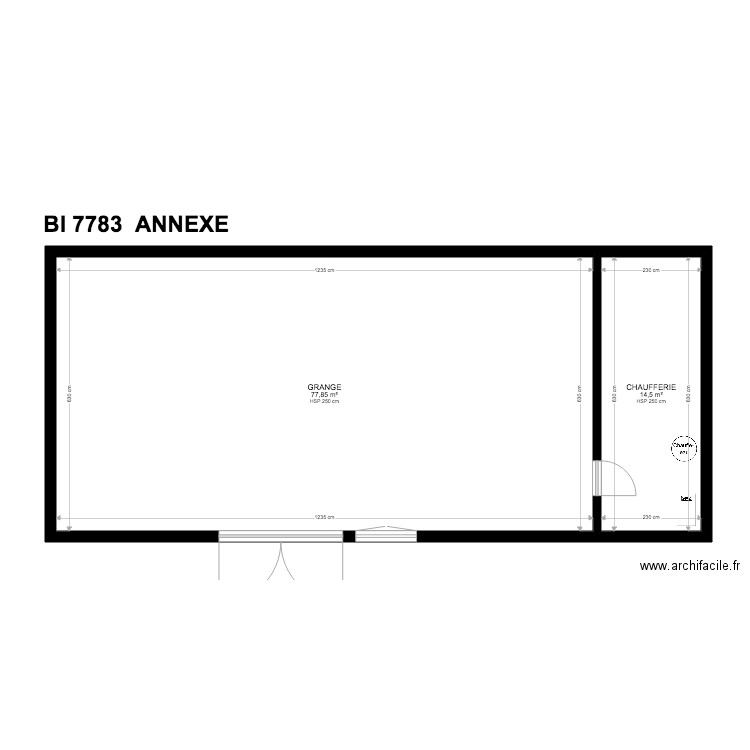 plans BI 7783. Plan de 23 pièces et 256 m2