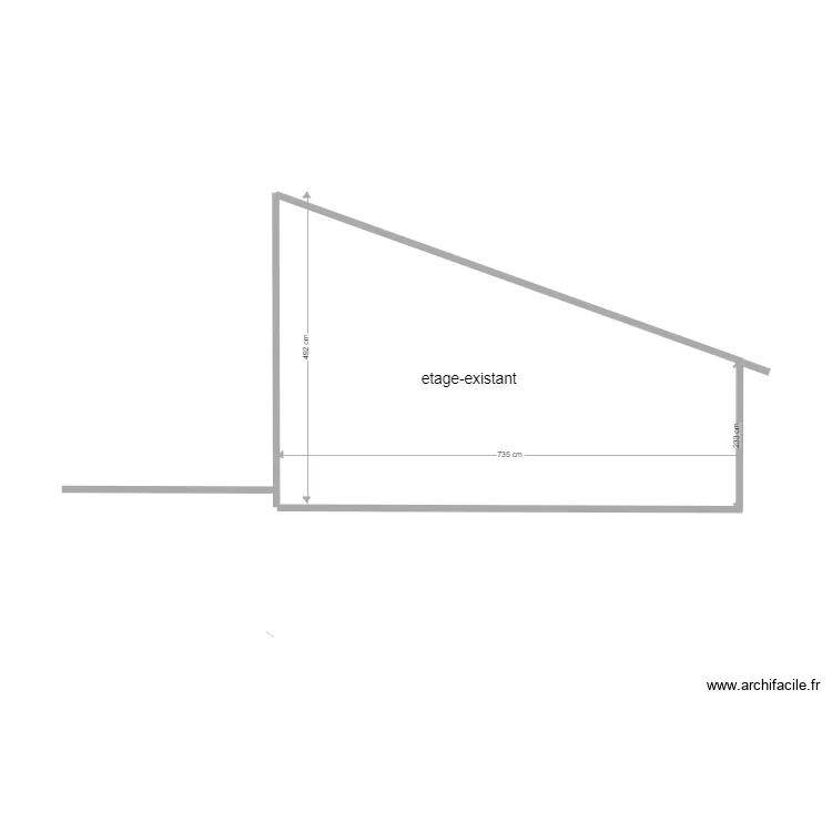 existant -coupe -cuisine etage. Plan de 