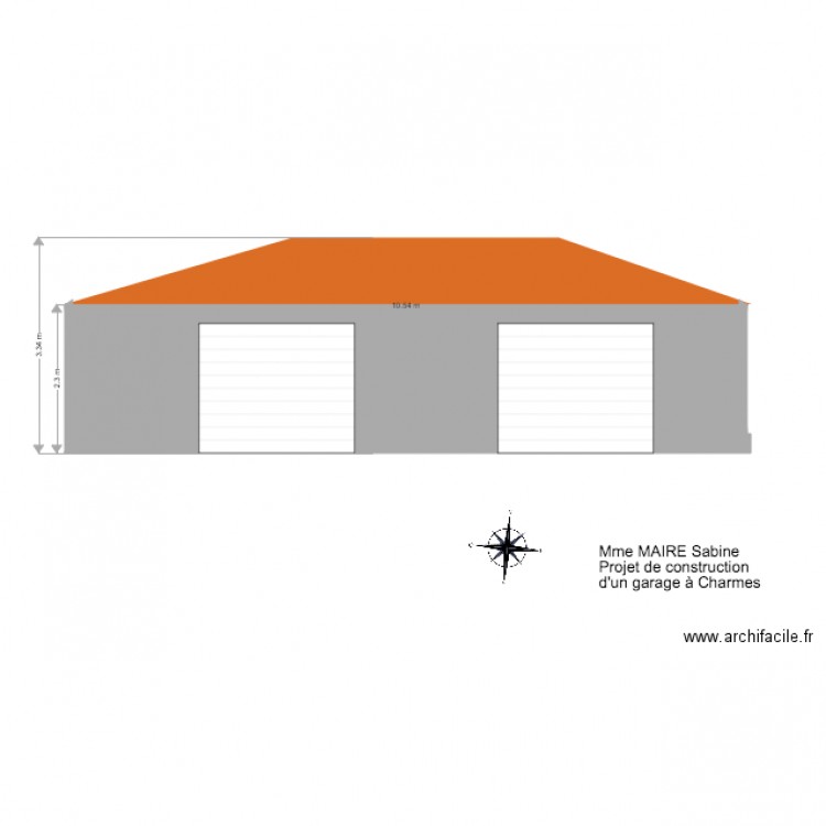 garage facade. Plan de 0 pièce et 0 m2