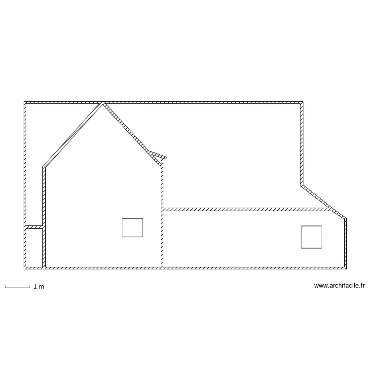 vue de facade nord future. Plan de 