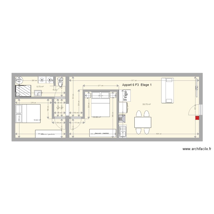 pierre de bresse Le moulin Appart 6 F3  1 Etage. Plan de 0 pièce et 0 m2