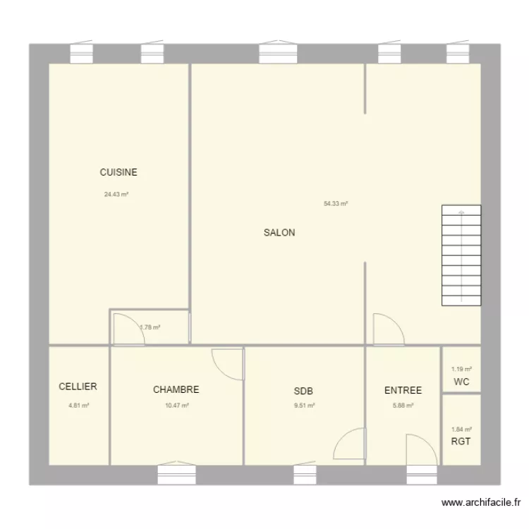 PLAN MAISON RDC ST JUST AVEC ROBIN . Plan de 