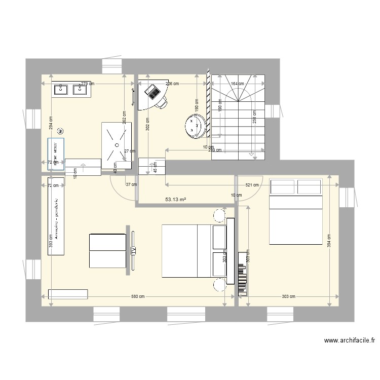 Couloir variante 1. Plan de 0 pièce et 0 m2