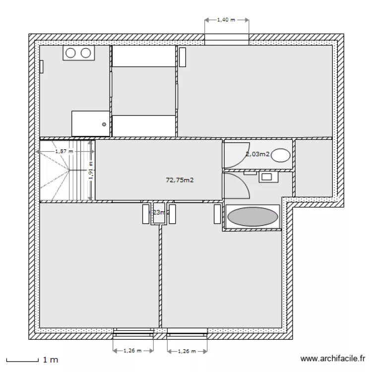 Pilot etage 2 murs. Plan de 