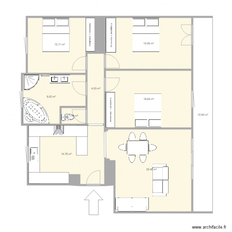 F4 mad. Plan de 0 pièce et 0 m2